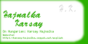 hajnalka karsay business card